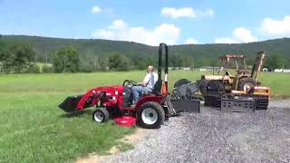 2015 Mahindra eMAX 22 Sub Compact Tractor Loader Belly Mower 149 Hours Diesel 4X4 For Sale