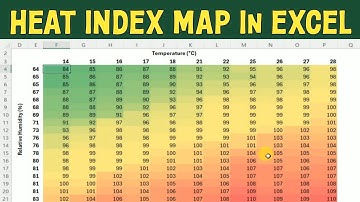 Create Heat Index Map in Excel Using Color Scales in Conditional Formatting