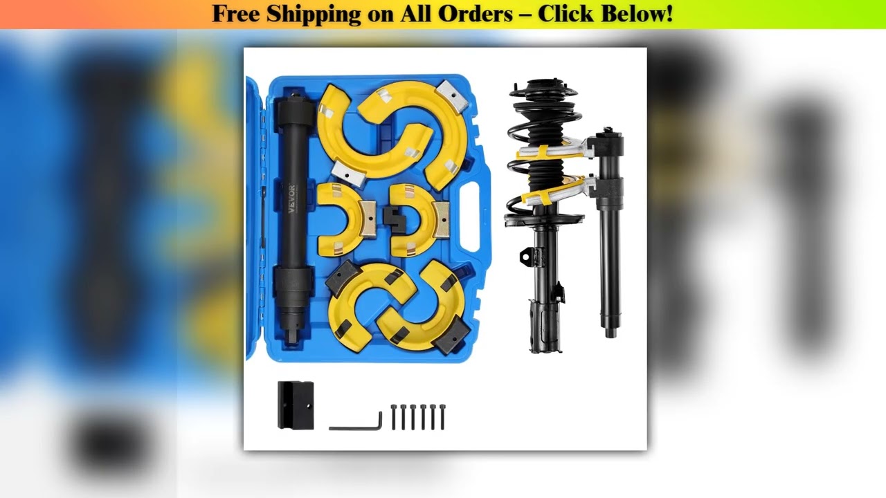 SucceBuy Strut Spring Compressor Macpherson Strut Spring Compressor Kit Interchangeable Fork Strut