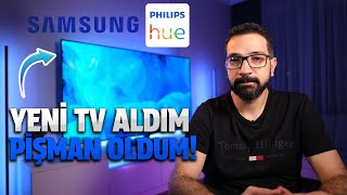 75 inç Samsung QLED TV aldığıma pişman etti! Neyse ki Philips Hue Sync ile kurtardım!