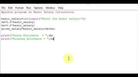 python program on Basic Salary Calculation
