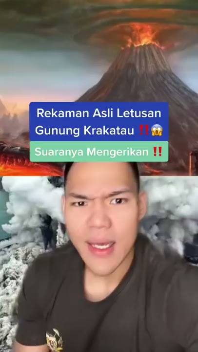 Rekaman asli letusan gunung krakatau ‼️😱 Suaranya mengerikan ‼️ #Shorts #YouTubeShorts