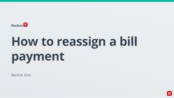 RECKON ONE - How do I reassign the payment on a bill?