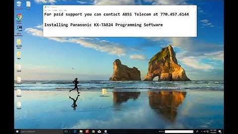Installing Panasonic KX-TA824 programming software