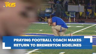 Praying coach makes long-awaited return to Bremerton football sideline Friday night