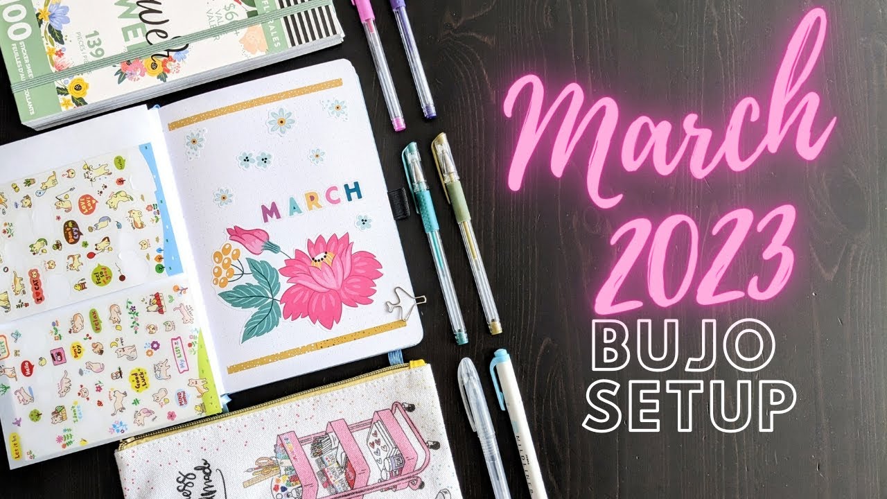 Planner Life: Plan With Me | March 2023 Bullet Journal Setup | With Stickers
