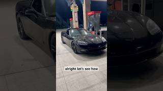 How much does it take to fill up a c6 corvette #chevrolet #gas #corvette #fast #sheetz #racecar