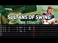 Dire Straits - Sultans of Swing solos (Guitar lesson with TAB)