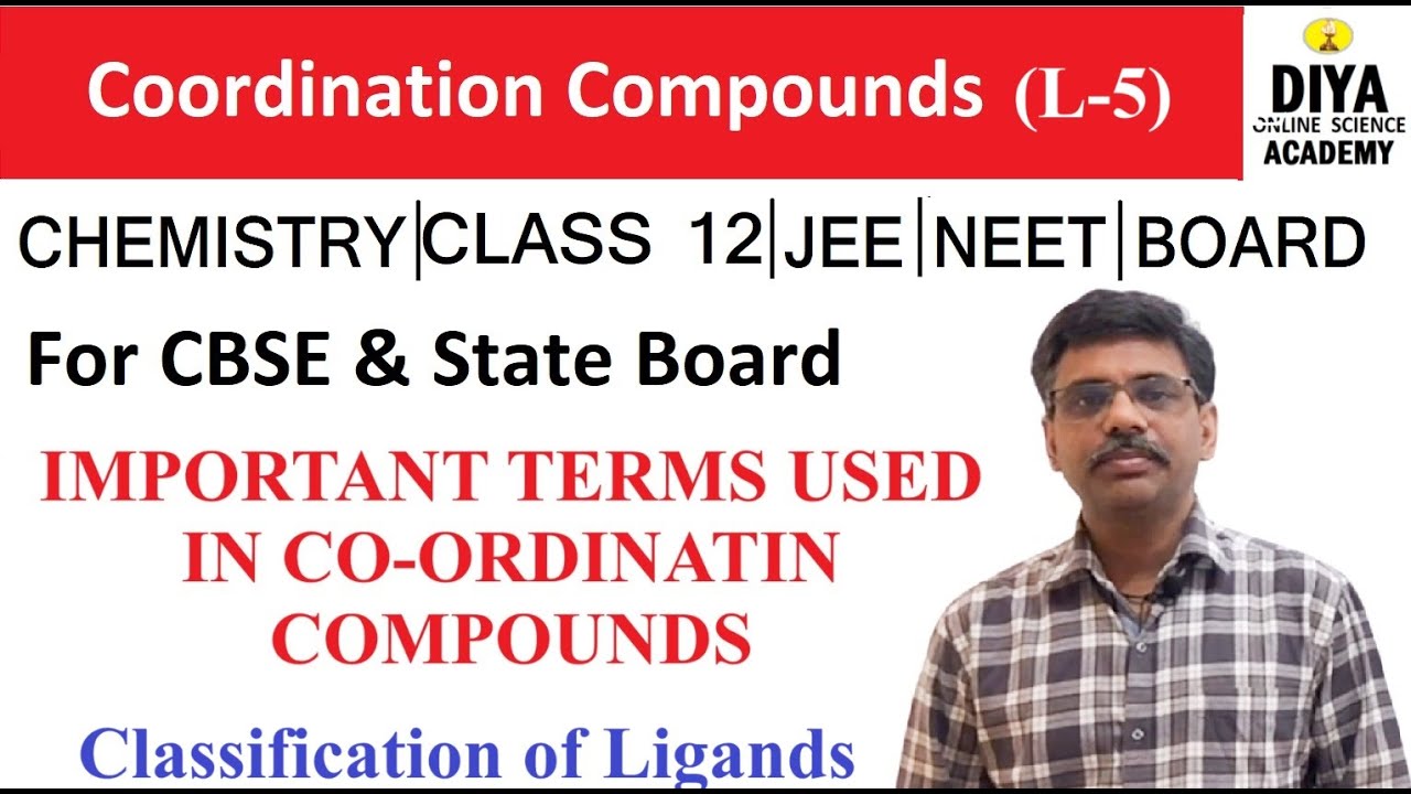 L 05, Chemistry Class 12, coordinate compound, Classification of Ligands