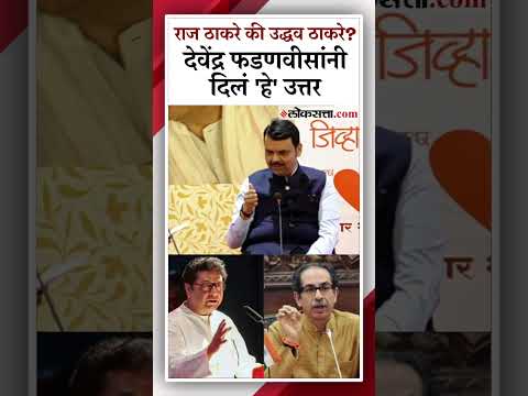 राज ठाकरे की उद्धव ठाकरे? देवेंद्र फडणवीस यांच्या उत्तरानं वेधलं लक्ष|Devendra Fadnavis