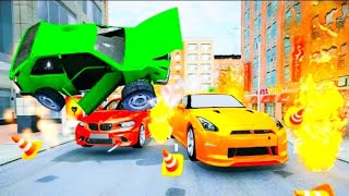 Beam drive Crash Death Stair Car Stunt : 2021 Ng Crash Games ## Best 👍👍 Gameplay for Android ❤️💕 screenshot 5