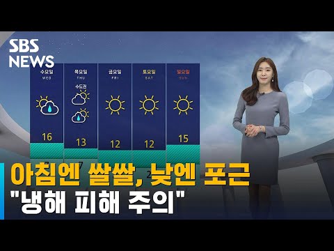 [날씨] 내일도 아침엔 쌀쌀, 낮엔 포근…"냉해 피해 주의" / SBS