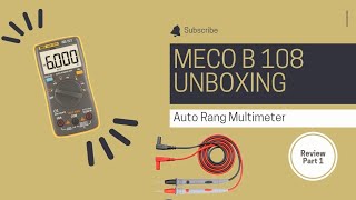 Meco Digital 108B Trms Multimeter Pocket Size Unboxing