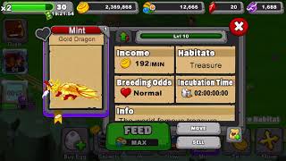 How to breed GOLD DRAGON in DRAGONVALE!! Fully feeding walkthrough. See the difference and how to b