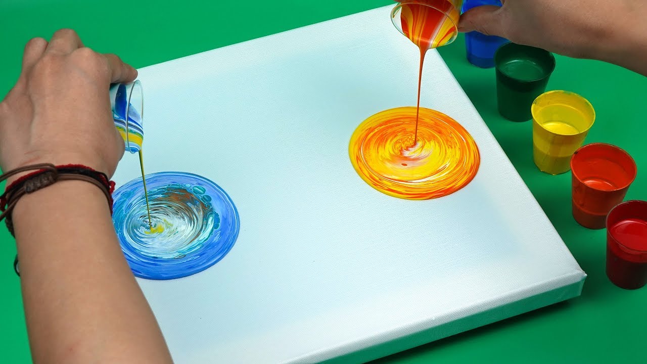 MUST SEE - NO SILICONE CELLS! Easy Acrylic Pour Technique with ...