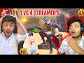 Dt gaming vs 4 streamers  random girl reaction on my gameplay  dt gaming