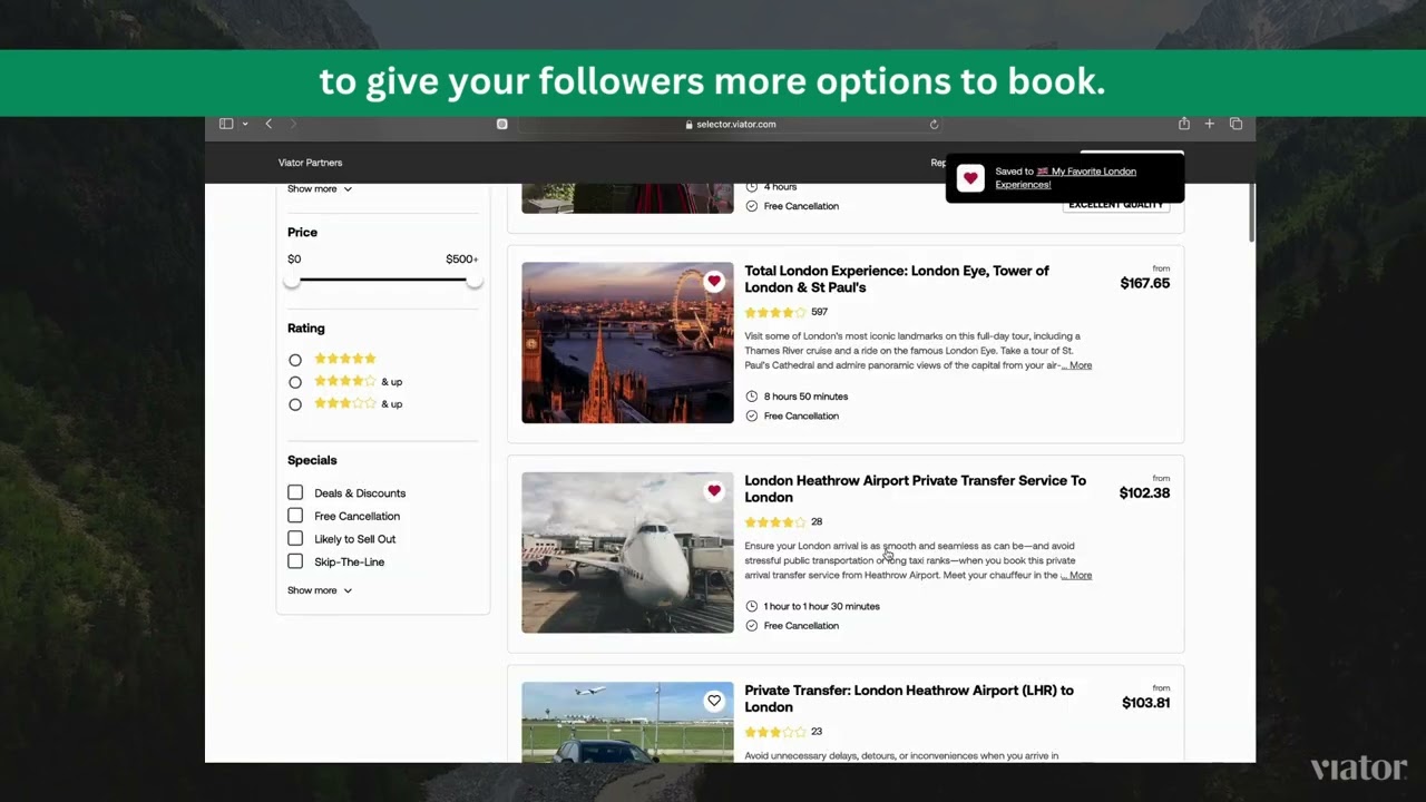 Viator Shop Tutorial