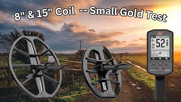Minelab Manticore New 8" & 15" Coil On Small Gold