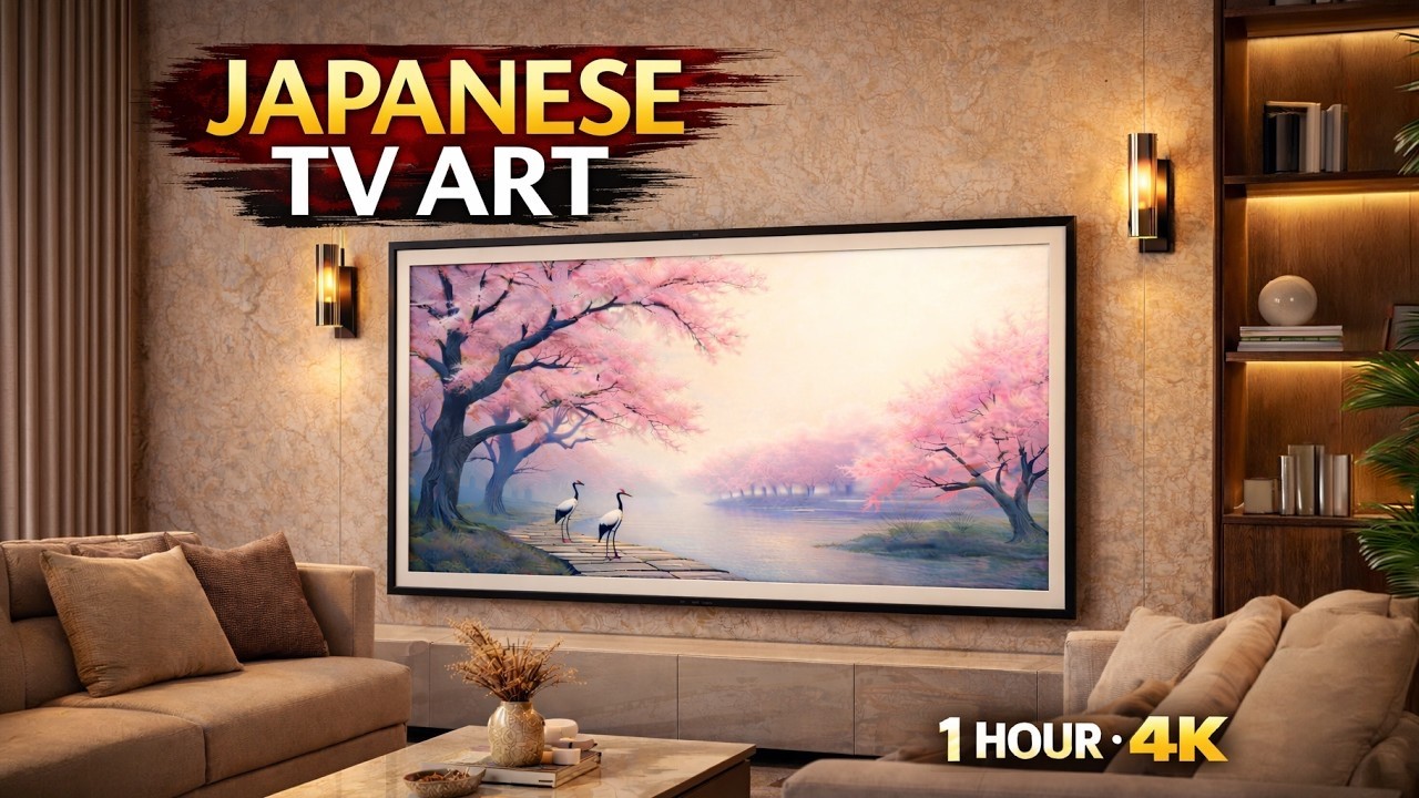 Cherry Blossoms in Morning Mist | Japanese Art | 1 Hour 4K for Samsung Frame TV | Ambient