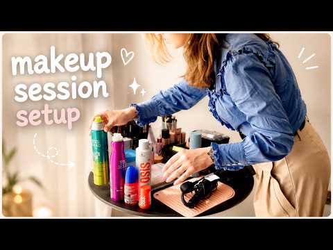 ASMR Makeup Artist Setting up Tools - Subscriber request!! (Unintentional ASMR) thumbnail