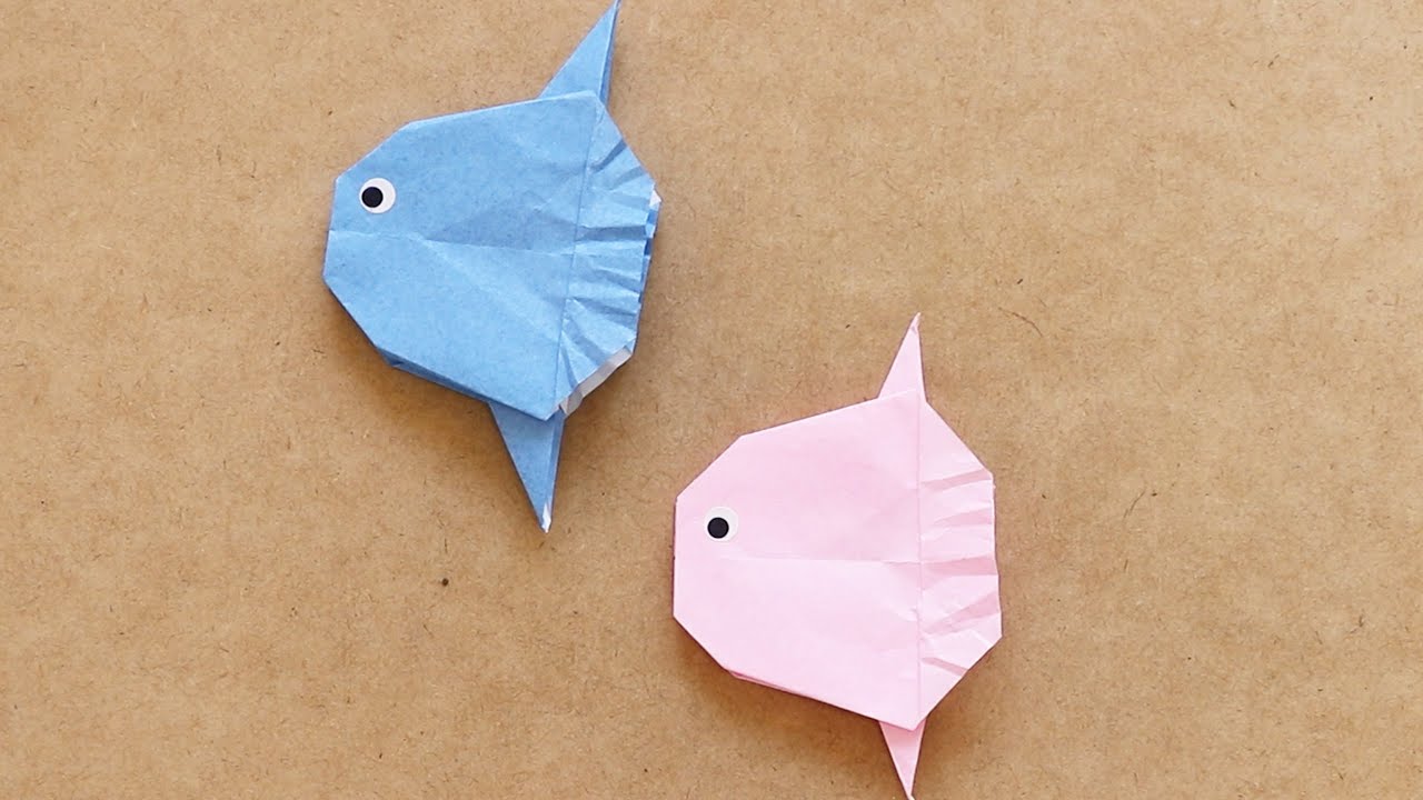 折り紙 水族館の人気者 マンボウの作り方 折り紙1枚で折る かわいい大きな海の魚の折り方です 生き物折り紙シリーズ Origami World Youtube