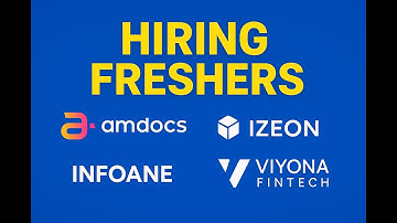 Amdocs, IZEON, Infoane & Viyona Fintech Hiring Freshers | Latest Off Campus Jobs 2025