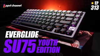 【ほぼ未使用】EverGlide Su75 有線キーボード,rgb,pbt,カスタム,ゲーマー,pc,ギフト用の磁気軸