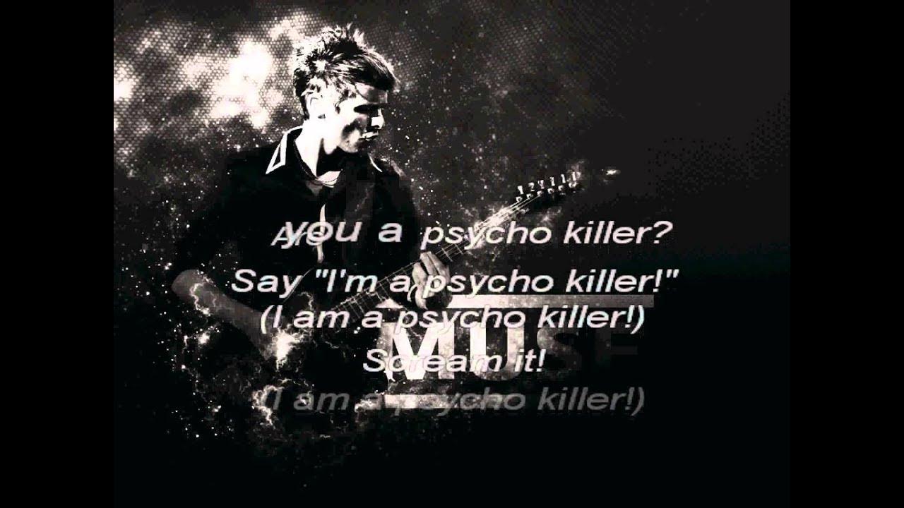 Muse psycho. Psycho Killer текст. Psycho Muse обложка.