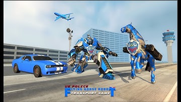 US Police Horse Robot Car Transporter Game | Android Gameplay
