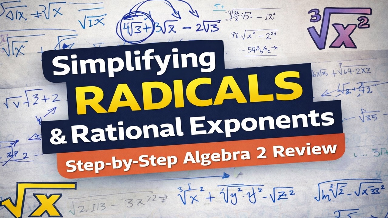 Simplifying Radicals & Rational Exponents (Full Worksheet Walkthrough ...