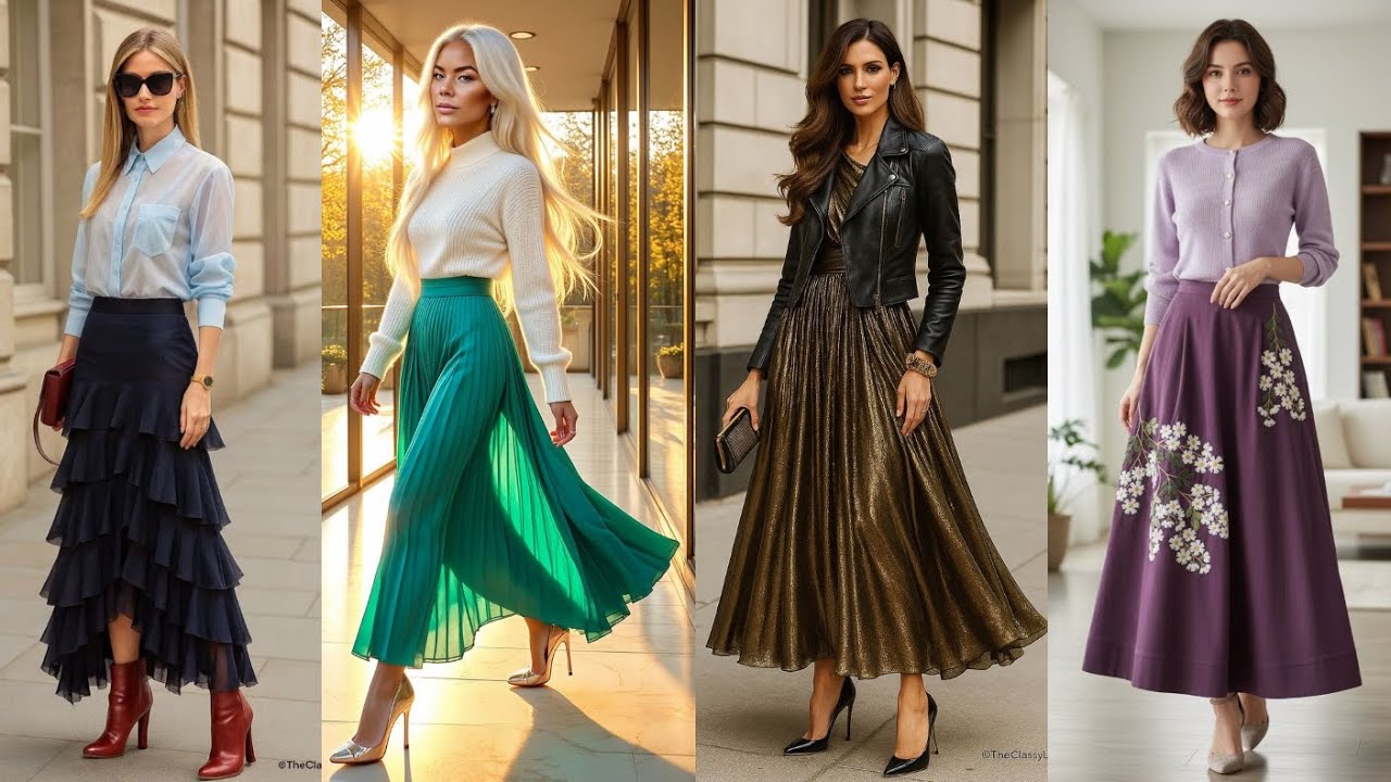 Новые идеи образов с длинными летними юбками на 2026 год.