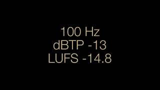 Sine Wave 100Hz, Dbtp -13, Lufs 14.8