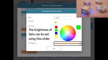 How to rename or change HALO color of Plezmo® element?