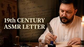 ASMR 19th Century LETTER WRITING 🖋️ Close Whispering, Paper Sounds, Ink Pen, etc