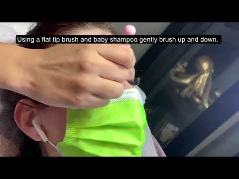 Lash bath tutorial start fill with clean lashes eyelash extensions