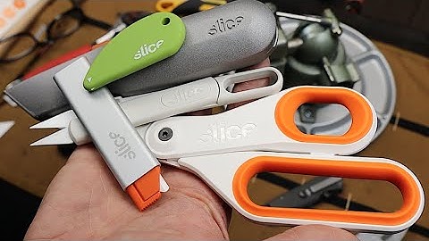 SLICE Ceramic Knives and Scissors. Great application of super hard but less sharp material science.