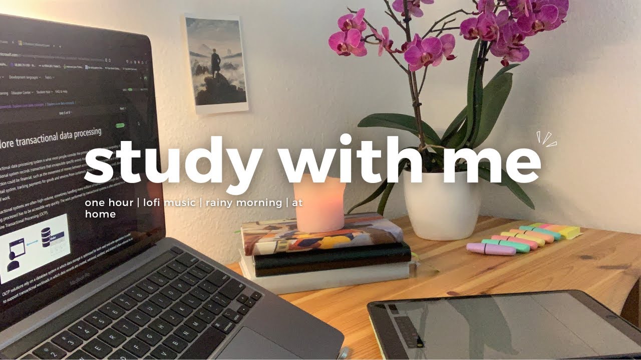 1 Hour Study With Me | at Home | No Timer | Relaxing Lofi Music - YouTube