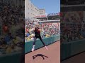 Doing Parkour Up To Home Plate #party #partyanimals #parkour #skateboarding #bananaball #dance #mlb