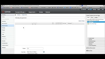 How to make a module and assignment in Canvas LMS