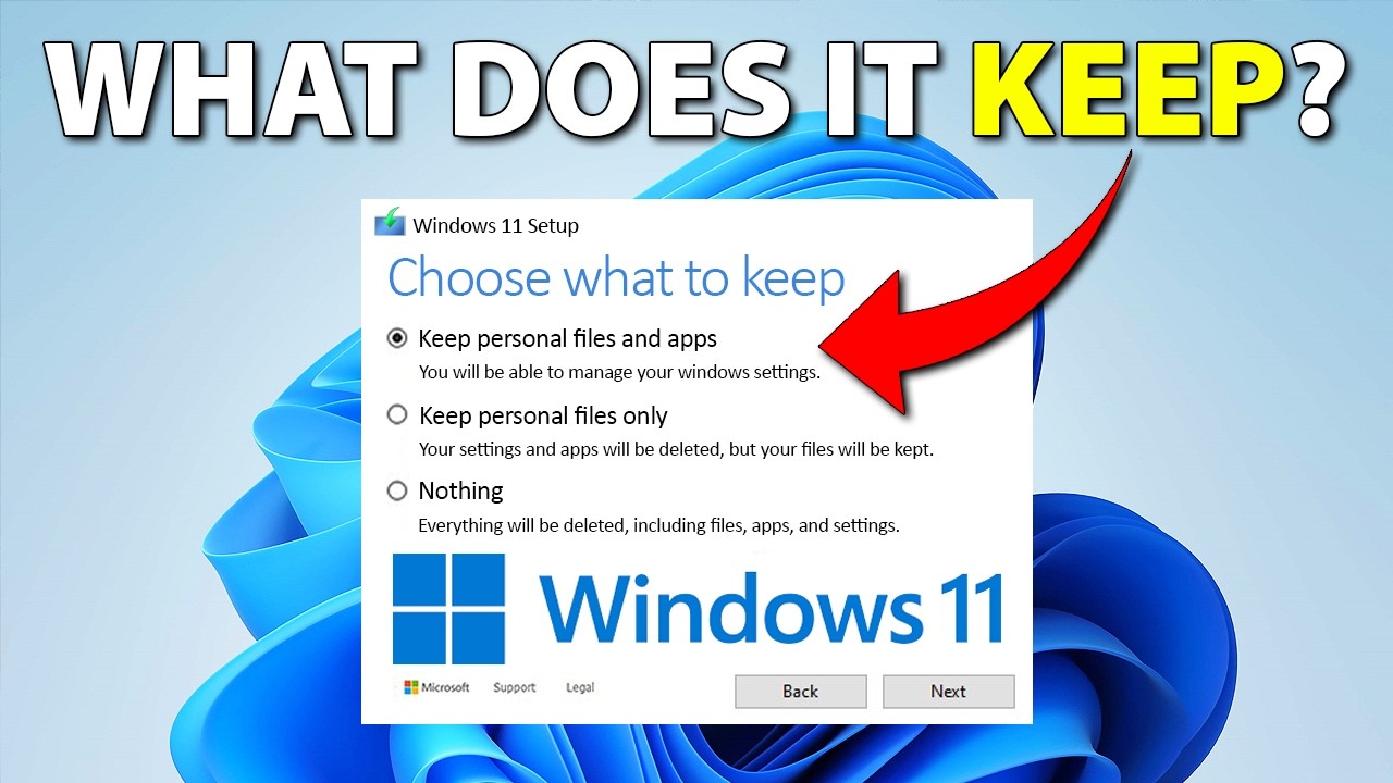 Upgrading Windows 10 to 11 - What Does It REALLY Keep?