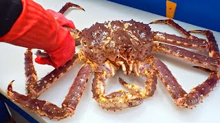 Special skill！Giant King Crab cutting Master, Luxurious sashimi, Crab fried rice\/巨大帝王蟹切割大師,奢華蟹腳,蟹膏炒飯