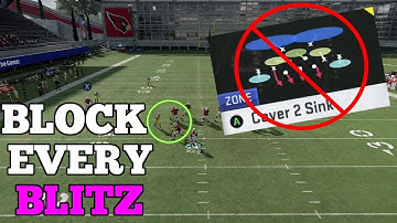 HOW TO BLOCK EVERY BLITZ IN MADDEN 20! NEVER GET SACKED AGAIN!
