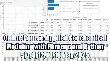 Curso en línea de introducción: Modelado geoquímico aplicado con Phreeqc y Python - 5, 7, 9, 12, ...