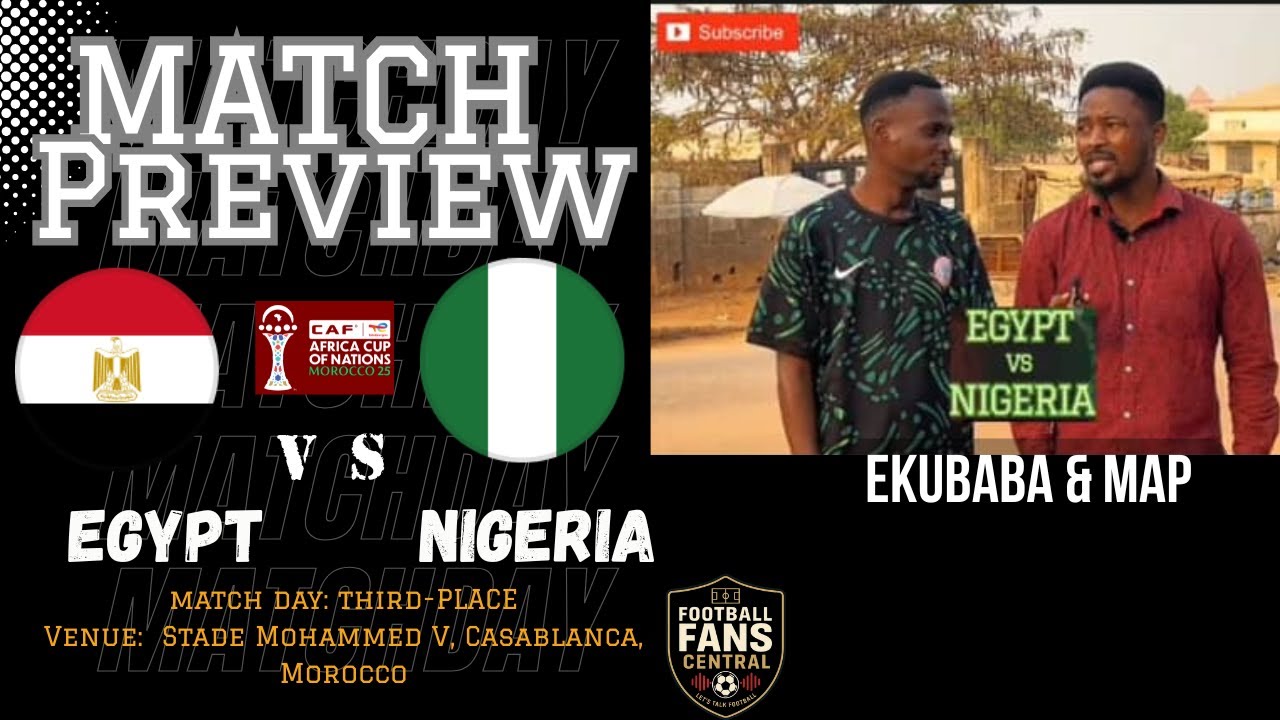 EGYPT 🆚 NIGERIA Match Preview| Battle of the Bronze |  AFCON Third place. A must win (Ekubaba & Map)
