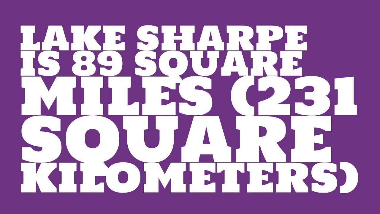 What is the area of Lake Sharpe?