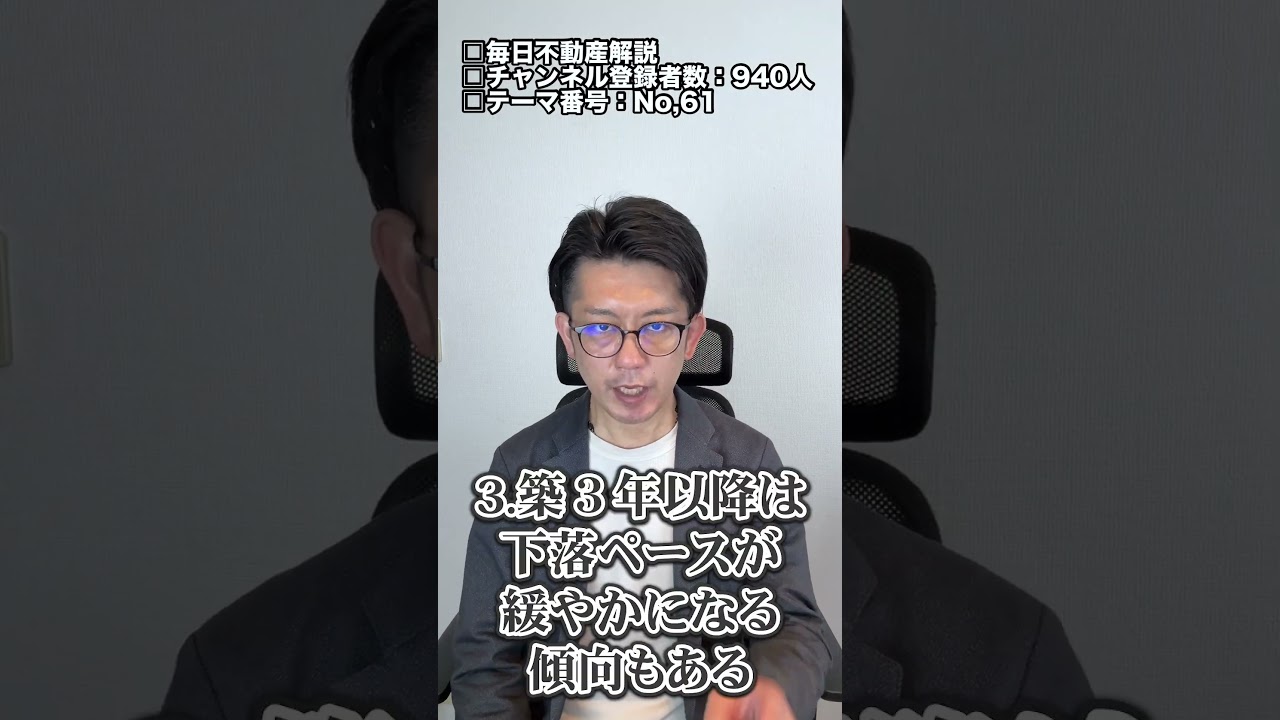 No,61 新築プレミアいつ消える⁉︎ #不動産鑑定士 #毎日投稿 #不動産
