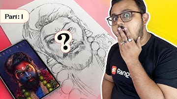 Pushpa 2 drawing | Allu Arjun Drawing | Outline tutorial | Part 1 | Allu Arjun Pushpa 2 look drawing