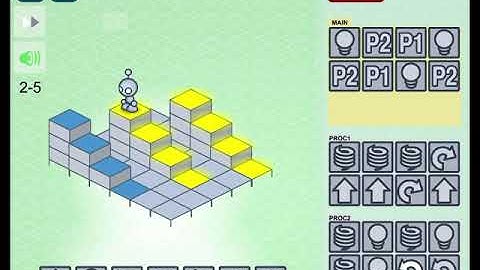 Lightbot : Code Hour Level 2-5 one possible solution