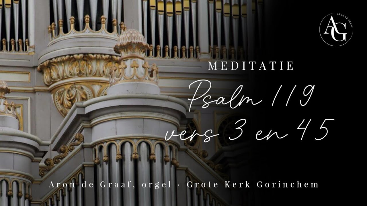Och, schonkt Gij mij de hulp van Uwen Geest, psalm 119:3,45 (meditatief) - Aron de Graaf orgel