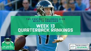 Fantasy Football Week 13 Quarterback Rankings 2020